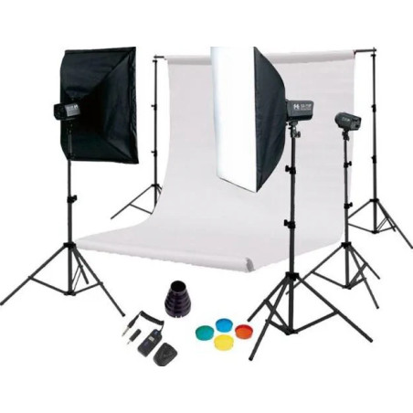 FALCON EYES STUDIO FLASH COMPLETO 150WX3 SSK-3150D