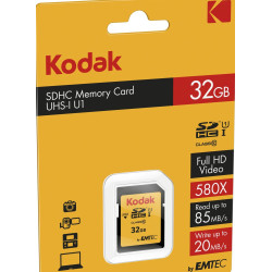 KODAK SD HC 32GB 85MB/20MB CL.10 U1 V10 PREMIUM PERFORMANCE
