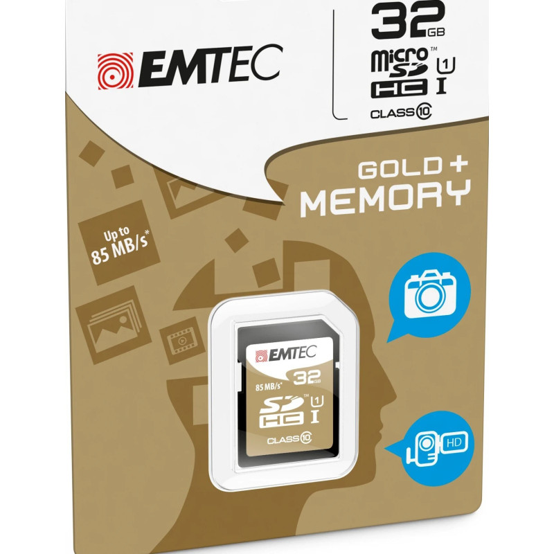 EMTEC SD HC 32GB CL.10 GOLD PLUS 85Mb/24Mb U1