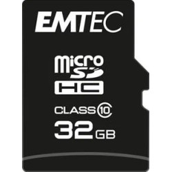 EMTEC MICRO SD HC 32GB CL.10 CLASSIC 20Mb/12Mb CON ADATTATORE