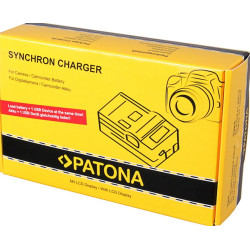 PATONA SYNCHRON USB CHARGER CANON NB1L NB-1L NB1LH WITH LCD