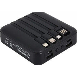 PATONA POWERBANK POCKET 4C 10000MAH WITH 4 INTEGRATED CHARGING CABLES USB MICRO-USB USB-C LIGHTNING