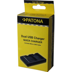 PATONA DUAL QUICK-CHARGER F.PANASONIC BCG10E BCG10 INCL. MICRO-USB CABLE