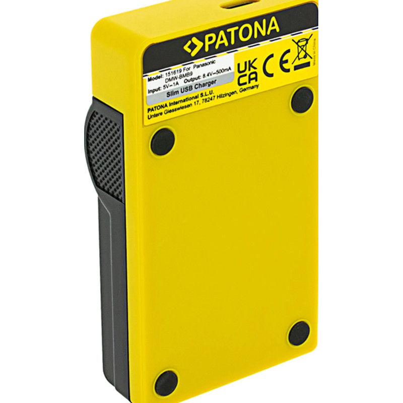 PATONA SLIM MICRO-USB CHARGER LEICA PANASONIC DMW-BMB9 V-LUX V-LUX 2 VLUX 2 II