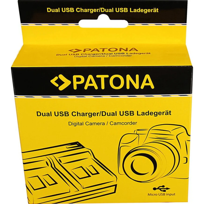 PATONA DUAL CHARGER NIKON EN-EL15 1 V1 EN-EL15 D600 D610 D7000 D7100 D800 D8000 INCL. MICRO-USB CABLE
