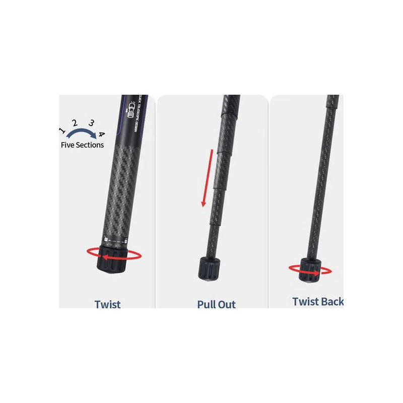 SIRUI TREPPIEDE TRAVELER AT-125 CON TESTA E-10