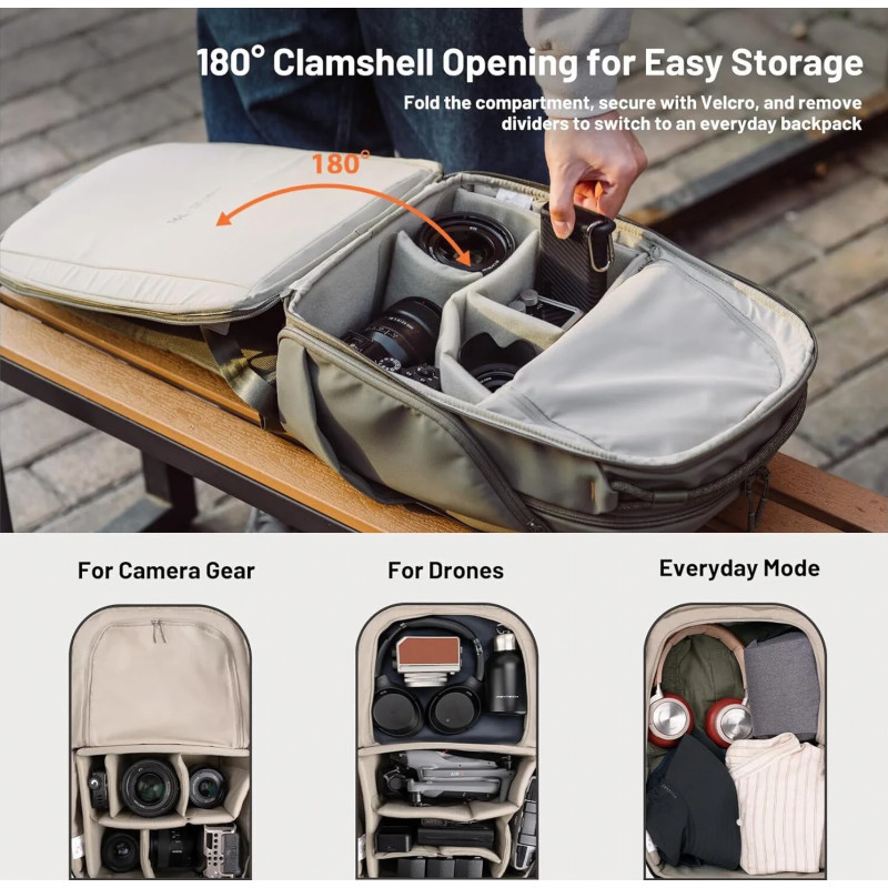 PGYTECH P-CB-352 ONEGO LITE BACKPACK 16L MATTE BLACK