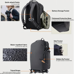 PGYTECH P-CB-355 ONEGO LITE BACKPACK 22L MATTE BLACK