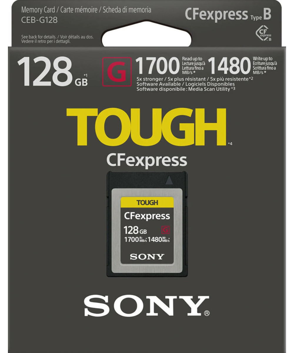 CF Express 128GB Type-B Tough G 1700MBS / 1480MBS Confezione aperta come Nuova