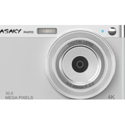 ASAKY PHOTO DIGITAL CAMERA ROCKET D-1 50MP 2,8" IPS TFT WHITE