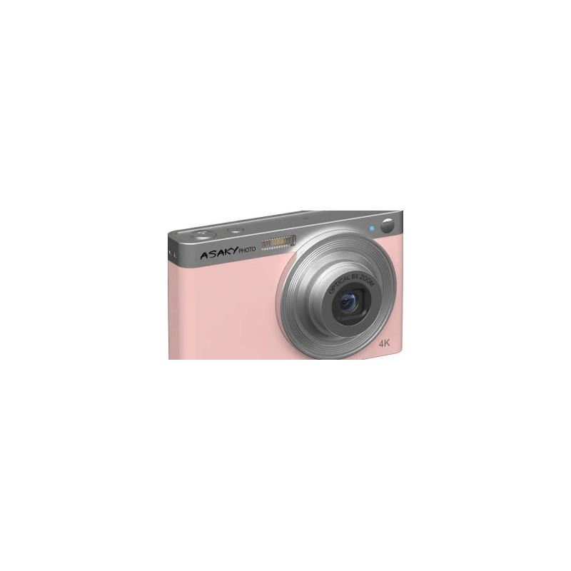 ASAKY PHOTO DIGITAL CAMERA ROCKET D-8 50MP 2,8" IPS TFT OPTICAL ZOOM 8X PINK