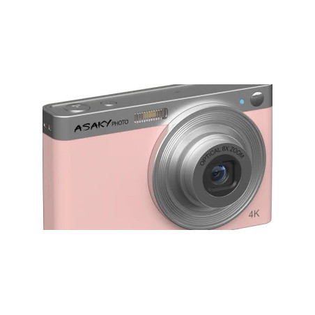 ASAKY PHOTO DIGITAL CAMERA ROCKET D-8 50MP 2,8" IPS TFT OPTICAL ZOOM 8X PINK
