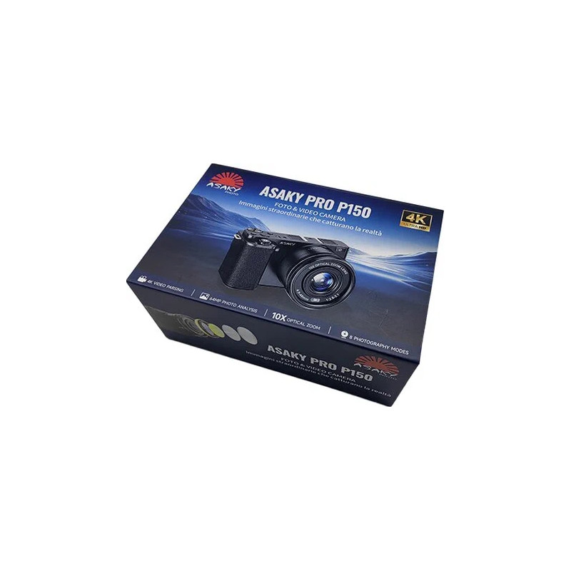 ASAKY PRO DIGITAL CAMERA P150 10X 2.88 IPS PHOTO & VIDEO UHD 4K