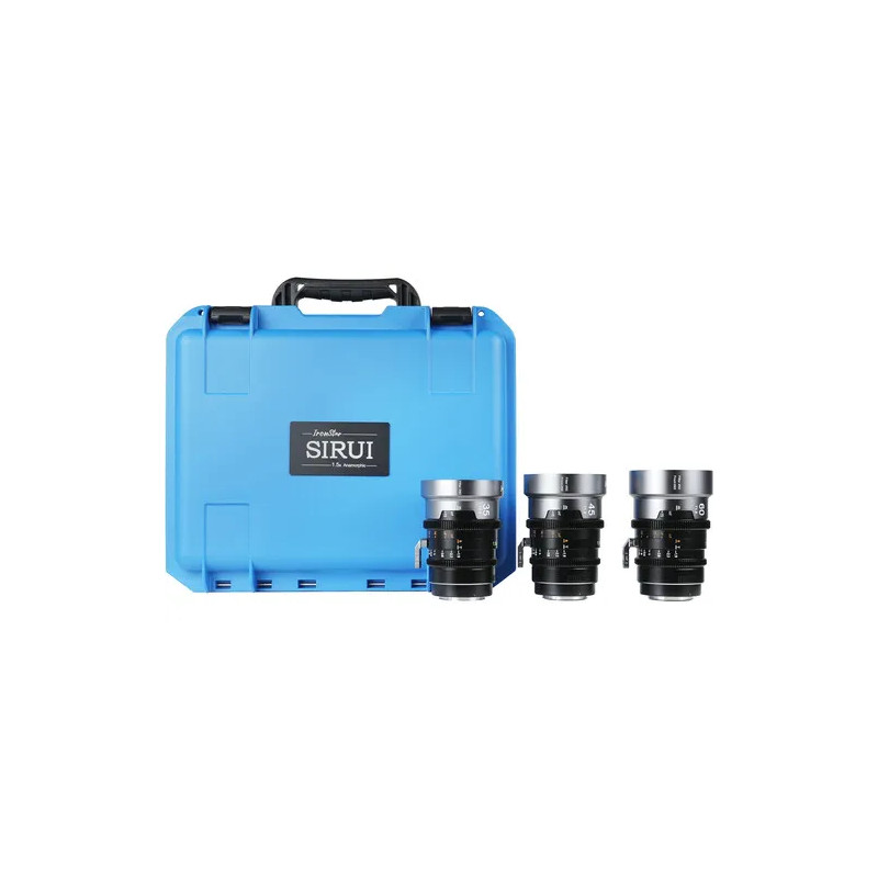 SIRUI IRONSTAR T1.9 1.5X ANAMORPHIC FULL FRAME CINE LENSES 35MM/45MM/60MM(BLUE FLARE) INTERCHANGEABLE PL/EF MOUNT