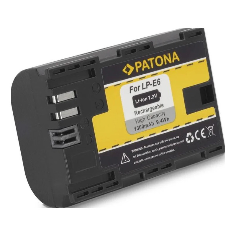 PATONA BATTERY CANON LP-E6 LPE6 EOS R EOS 5D MARK II EOS 7D M. INFOCHIP