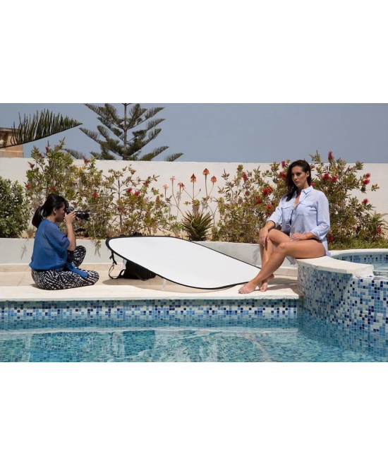 LL LR7231 riflettore per studio fotografico Rettangolare Argento, Bianco