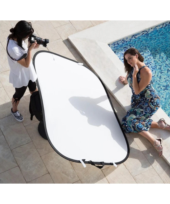 LL LR7231 riflettore per studio fotografico Rettangolare Argento, Bianco