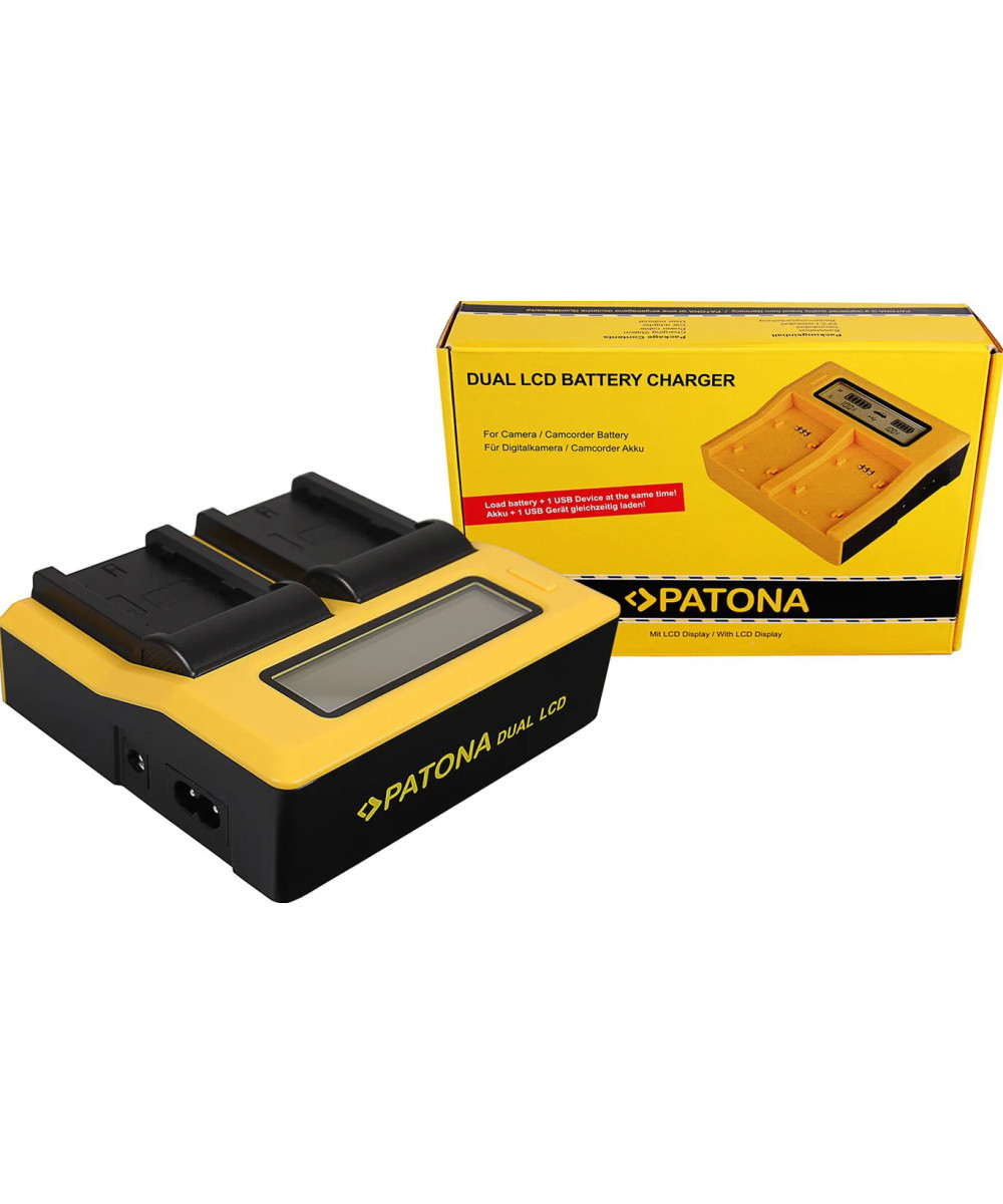 Caricabatteria DUAL LCD per NP-W235