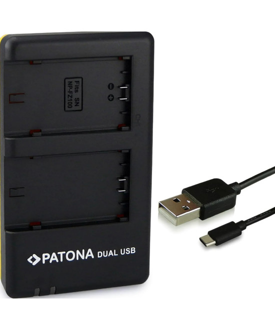 Doppio Caricabatterie USB per Sony NP-FZ100