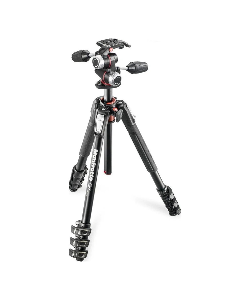 Treppiede 190 a 4 sezioni alluminio con testa a 3 vie