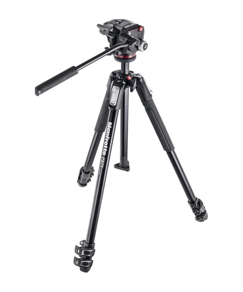 Kit serie 190 a 3 sezioni, con testa foto/video fluida