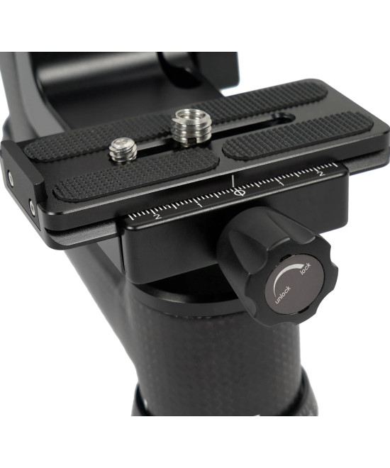 Testa Gimbal PH-10 in Fibra di Carbonio e Alluminio