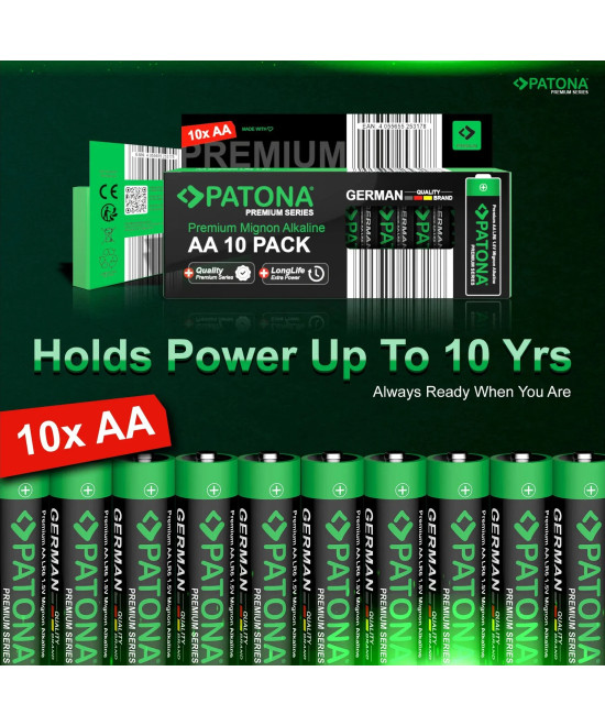 PREMIUM 10 PIECES ALKALINE AA MIGNON LR06 BATTERY