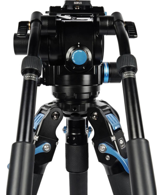 Kit treppiede video professionale SVT75 + SVH15 LITE Rapid in fibra di carbonio