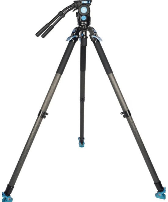 Kit treppiede video professionale SVT75 + SVH15 LITE Rapid in fibra di carbonio