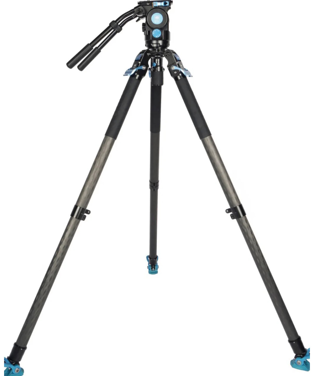 Kit treppiede video professionale SVT75 + SVH15 LITE Rapid in fibra di carbonio