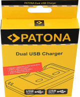Caricabatterie doppio per Ricoh DB-120 GR IV incl. cavo USB-C