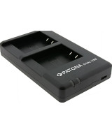 Caricabatterie doppio per Ricoh DB-120 GR IV incl. cavo USB-C