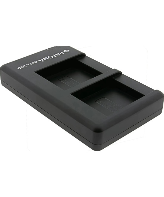 Caricabatterie doppio per Ricoh DB-120 GR IV incl. cavo USB-C