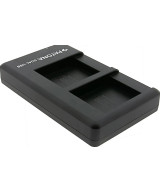 Caricabatterie doppio per Ricoh DB-120 GR IV incl. cavo USB-C