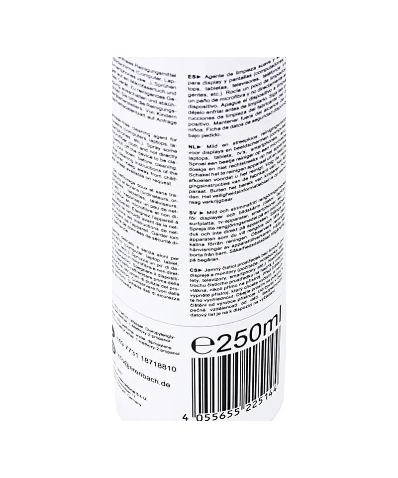 ERENBACH 250 ML PROFESSIONAL CLEANING LIQUID FOR DISPLAY AND MICROFIBER CLOTH 30 X 30 CM
