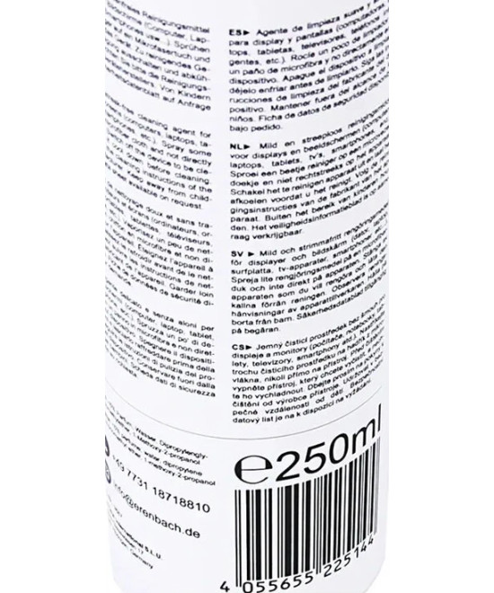 ERENBACH 250 ML PROFESSIONAL CLEANING LIQUID FOR DISPLAY SCREEN SMARTPHONE TABLET TV