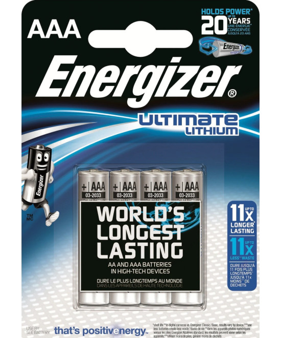 1x4 ENERGIZER Ultimate Lithium Micro AAA 1,5V