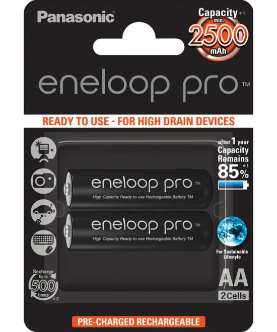 Eneloop 2500mAh, 1.2V 2500mAh 1.2V batteria ricaricabile