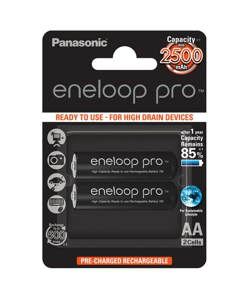 Eneloop 2500mAh, 1.2V 2500mAh 1.2V batteria ricaricabile