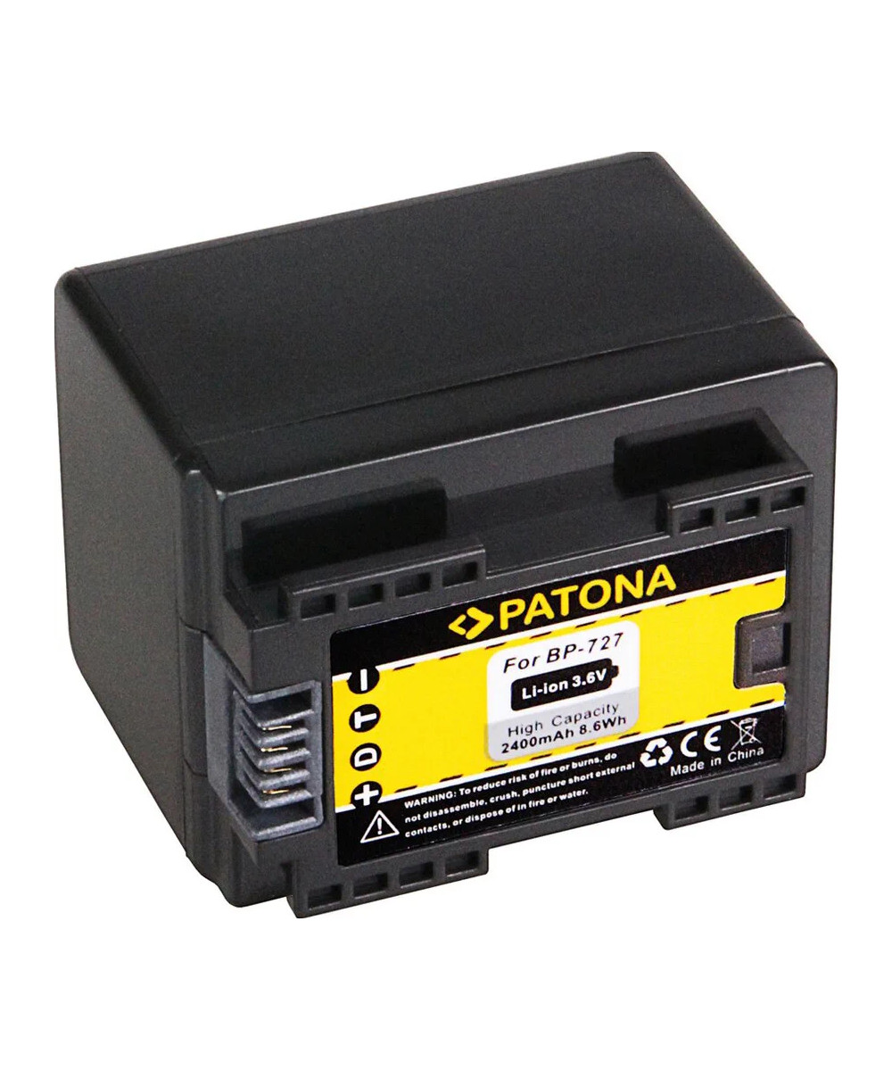 1174 Batteria per Canon BP-727, HR36 HF38 HF306 HFR46 HF48 HF406