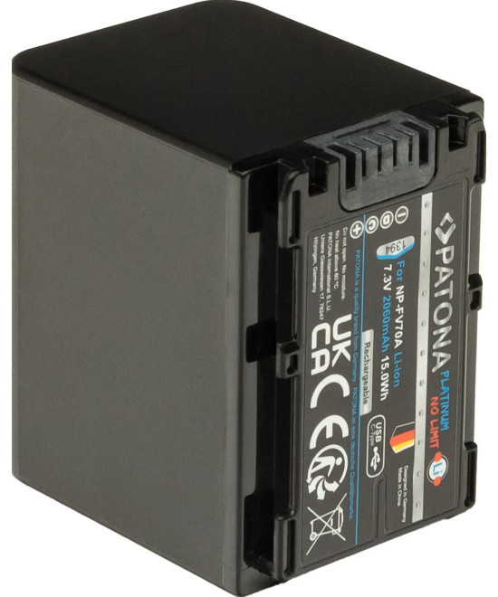 1394 Batteria per fotocamera/videocamera Ioni di Litio 2060 mAh