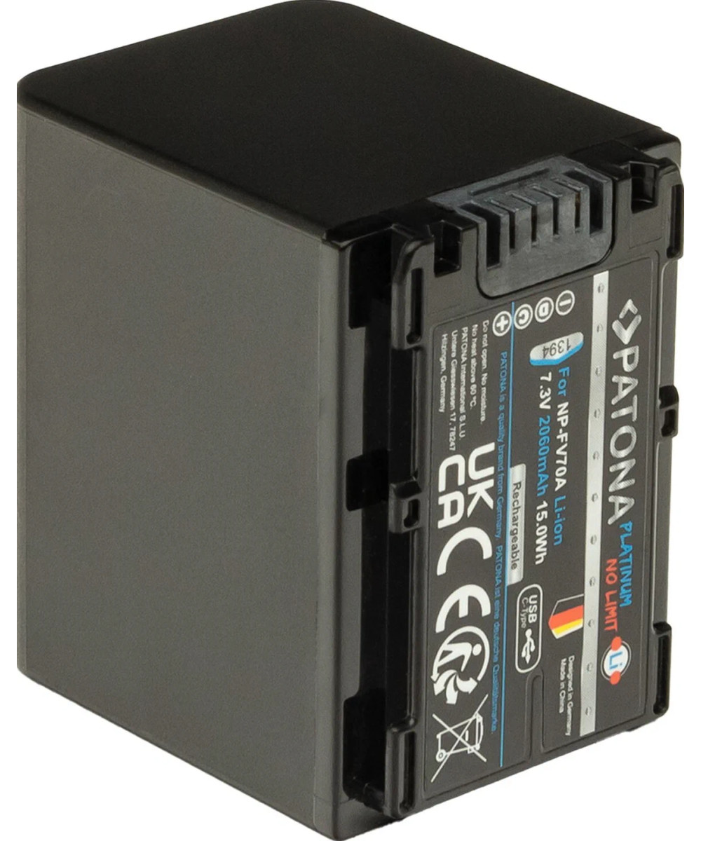 1394 Batteria per fotocamera/videocamera Ioni di Litio 2060 mAh