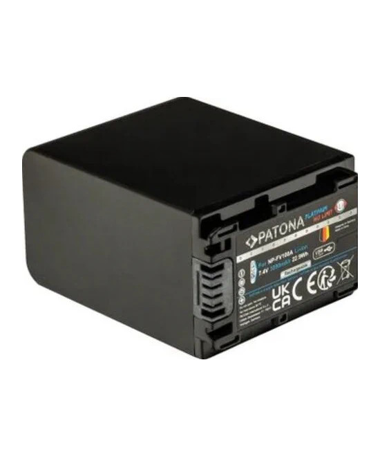 Batteria Platinum con Input USB-C per Sony NP-FV100