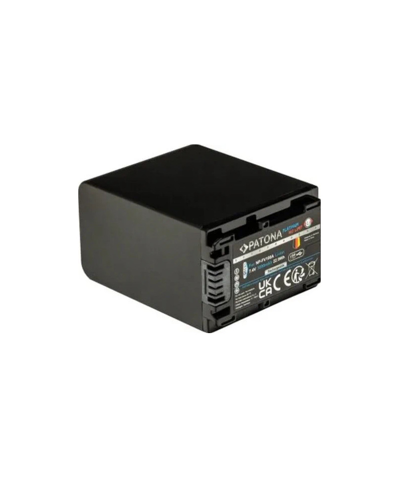 Batteria Platinum con Input USB-C per Sony NP-FV100
