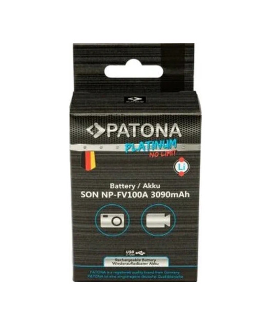 Batteria Platinum con Input USB-C per Sony NP-FV100