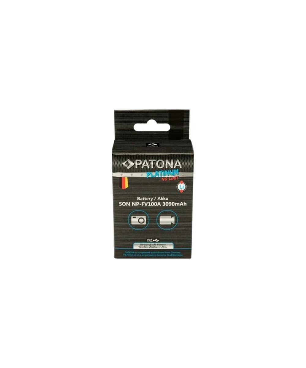 Batteria Platinum con Input USB-C per Sony NP-FV100