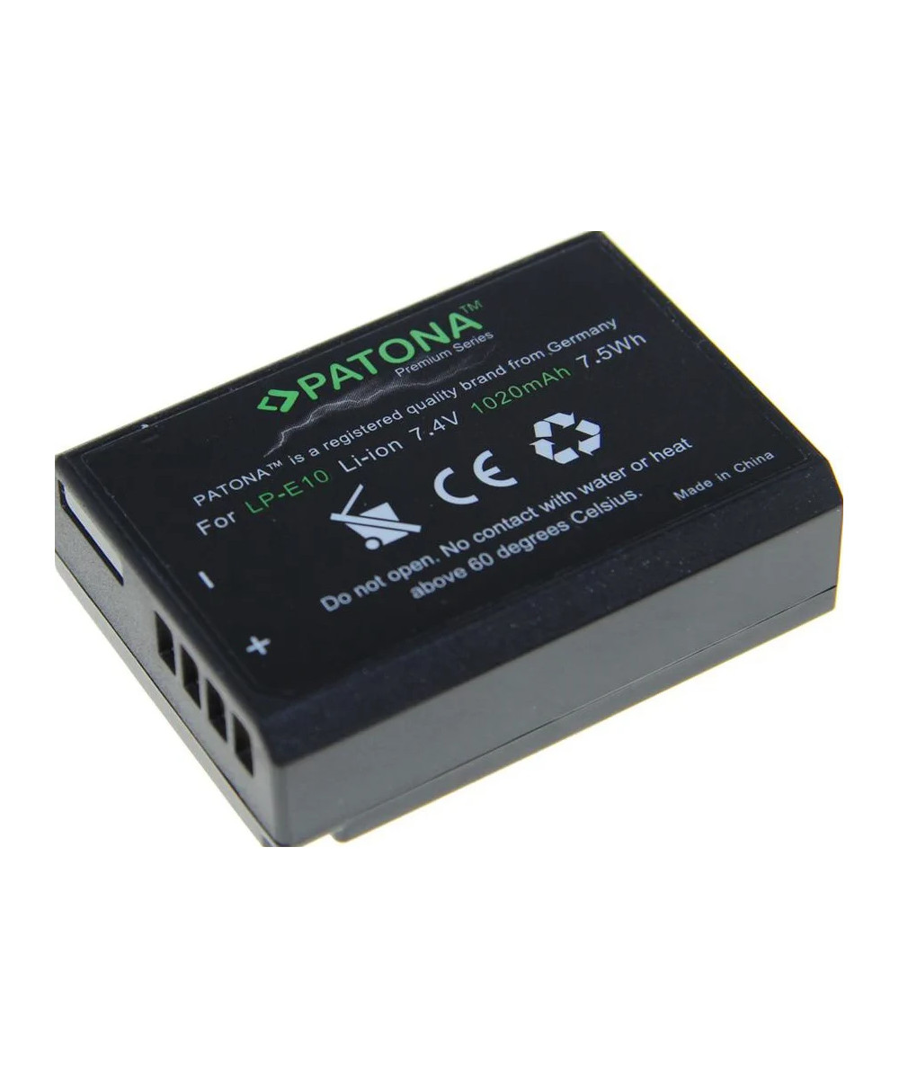 LP-E10 Premium 7.4 V 1020 mAh