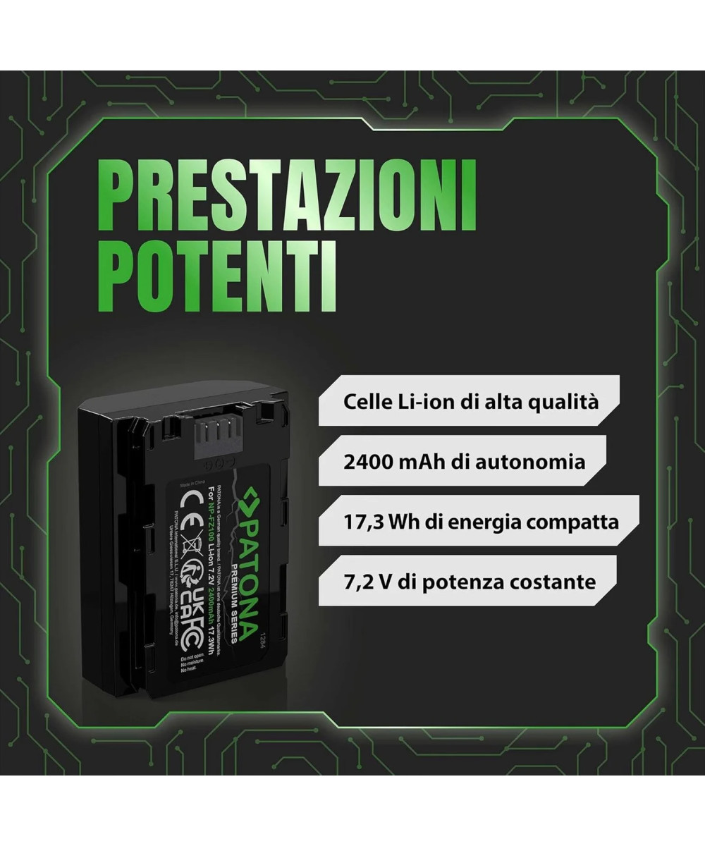 NP-FZ100 Premium 7.2 V 2250 mAh