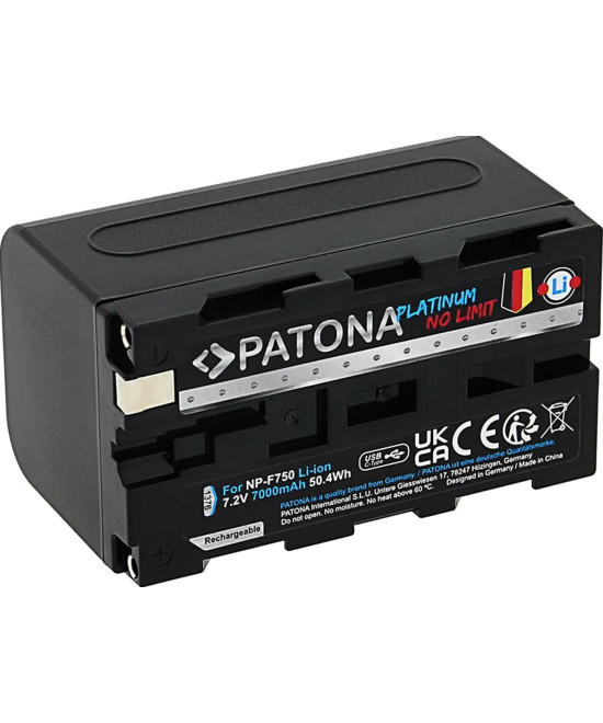 NP-F750 Platinum 7.2 V 4400 mAh con porta USB-C