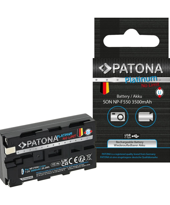 NP-F550 Platinum 7.2 V 4400 mAh con porta USB-C